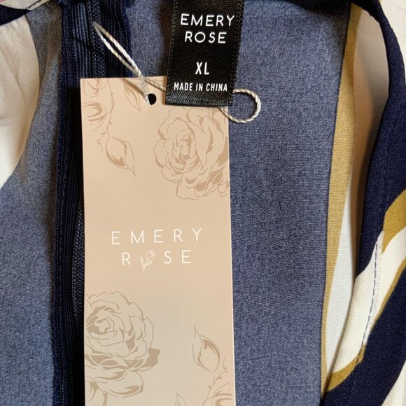 NWT Emery Rose by SHEIN Colorblock Twist Front Batwing Front Split Hem Dress XL - Picture 9 of 11